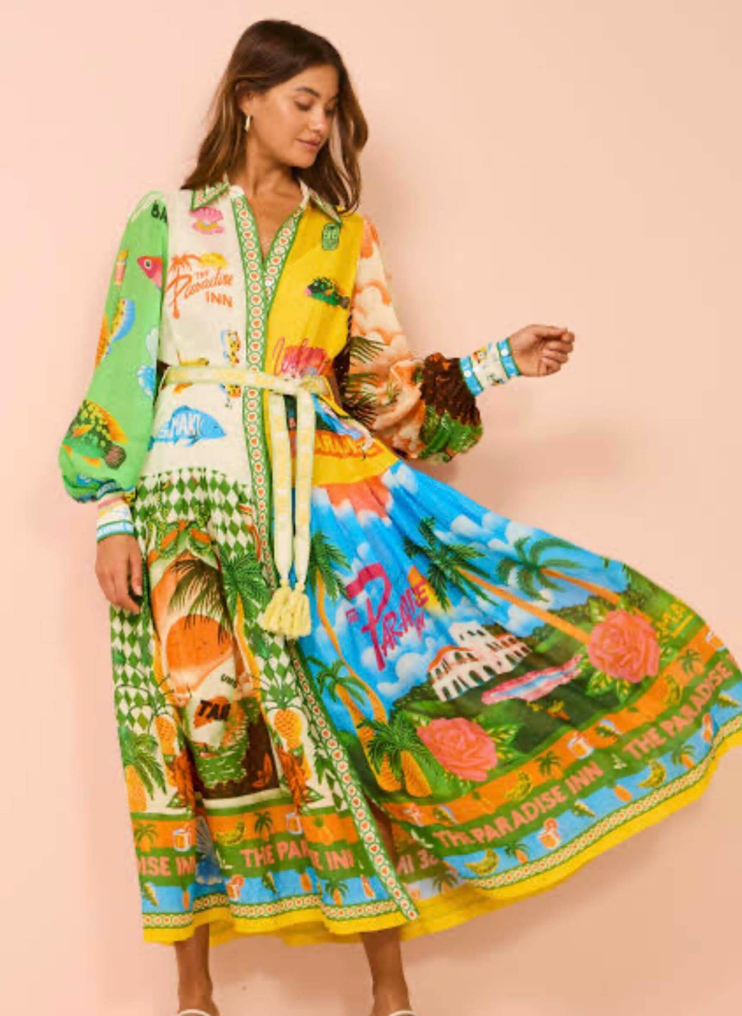 Alemais Paradiso Shirtdress In Multi