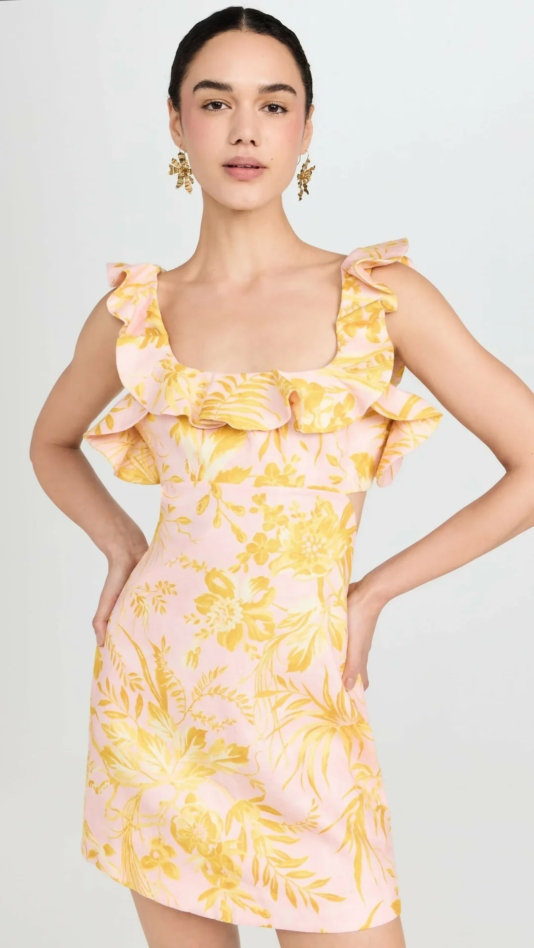 Zimmermann Golden Ruffle Mini Dress