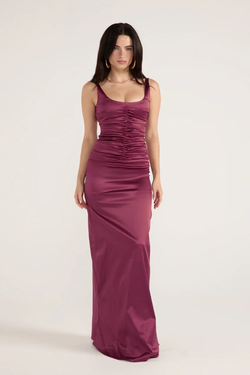 Ance Gria Atlein Gown Plum