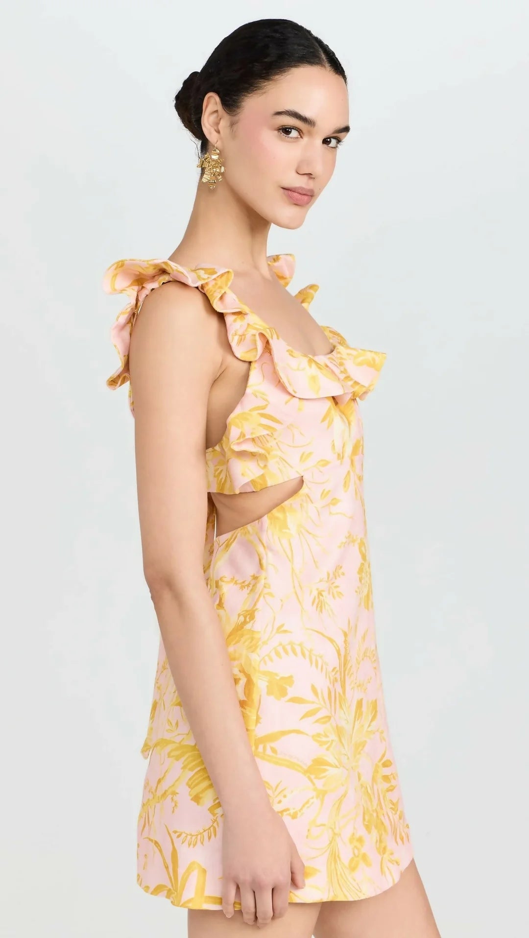 Zimmermann Golden Ruffle Mini Dress