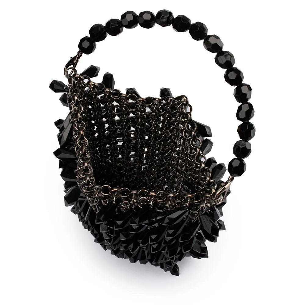 Olga Berg Florence Chain Mail Bag l Black