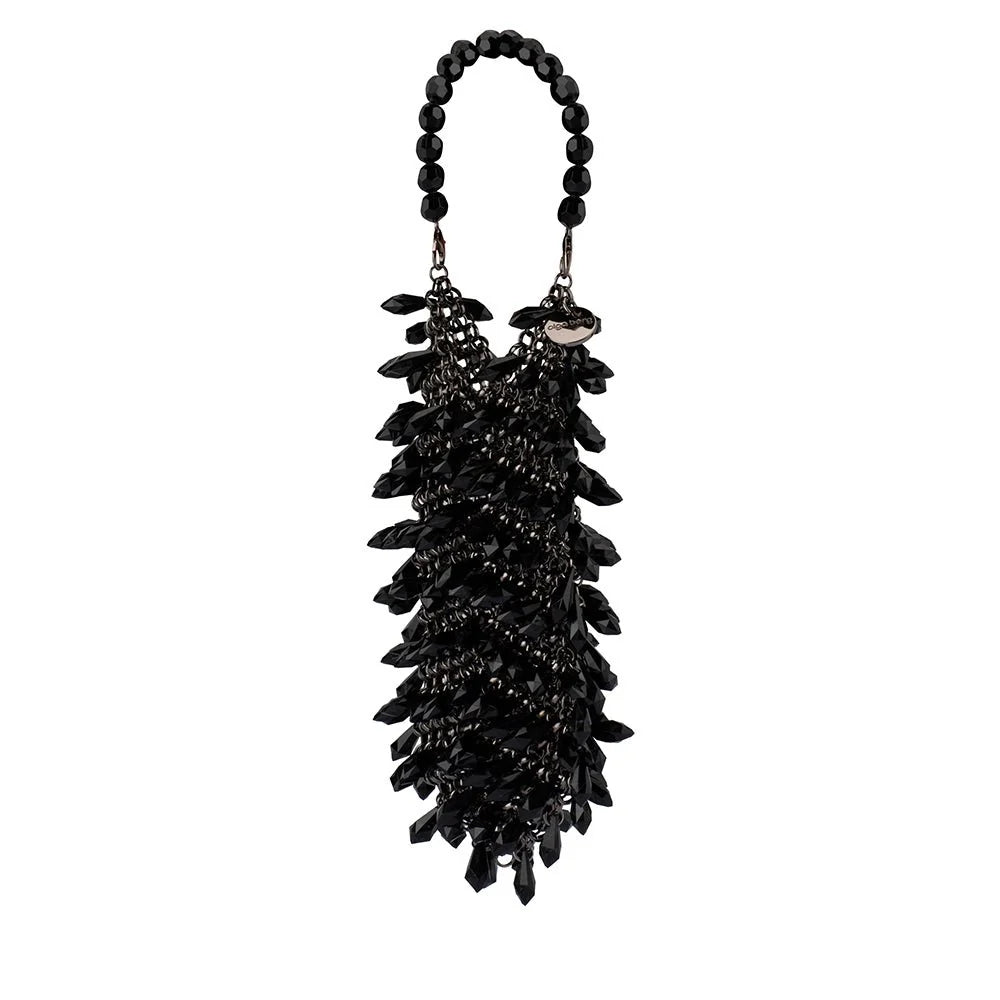 Olga Berg Florence Chain Mail Bag l Black