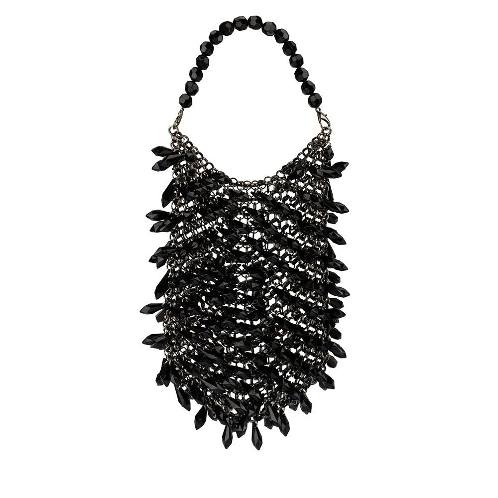 Olga Berg Florence Chain Mail Bag l Black